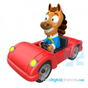driving-a-red-sports-car-in-3d-horse-character-3d-animal-charac-100227215